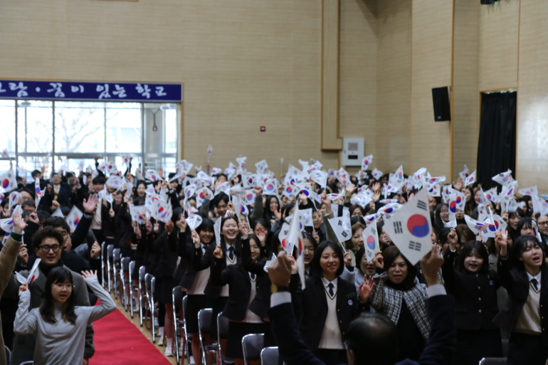 남해해성고가 1일 3.1절 105주년 기념식과 함께 제52회 입학식을 열었다. /사진=남해해성고 제공