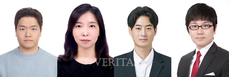 (왼쪽부터) 생명정보공학과 전규호 학생(제 1저자), K-MEDI hub 박민정 박사(제 1저자), 생명정보공학과 이형진 교수(교신저자), K-MEDI hub 여명구 박사(교신저자)